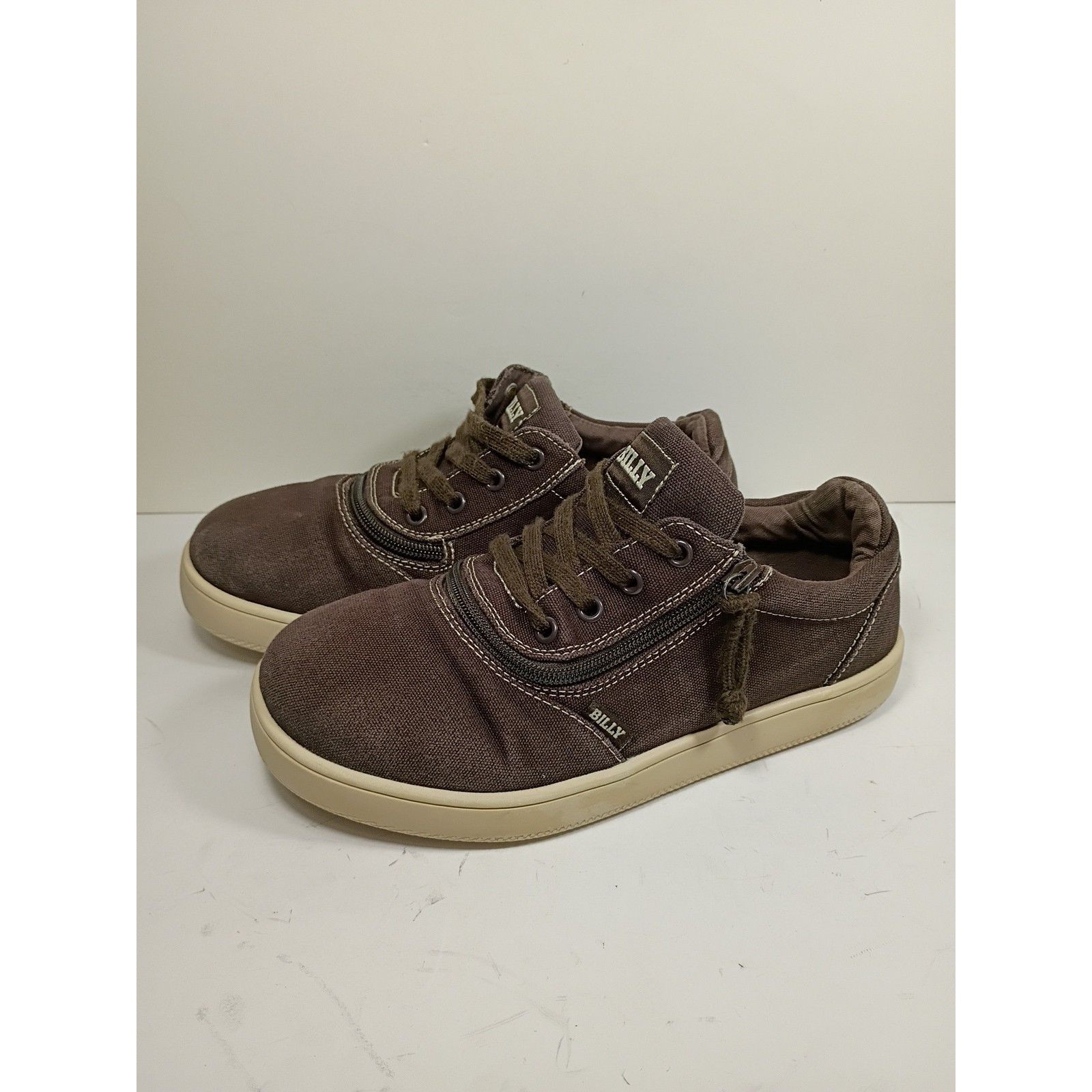 Billy Footwear Wraparound Zipper Sneaker Size Us 7.5w Dark Brown.